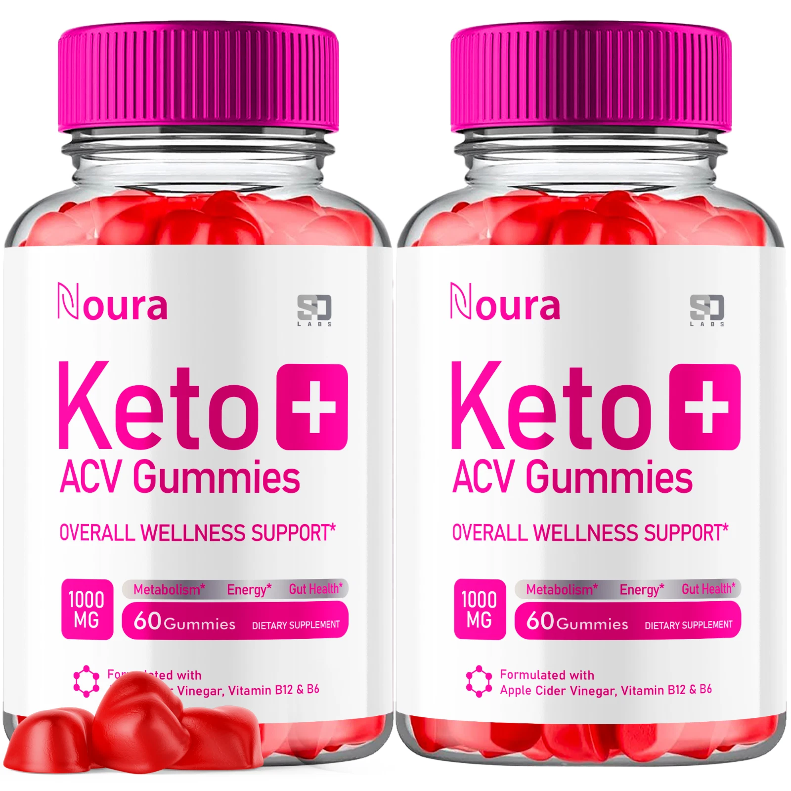 Noura Keto+ACV Gummies Support Overall Wellness, Metabolism & Energy (2 Pack)