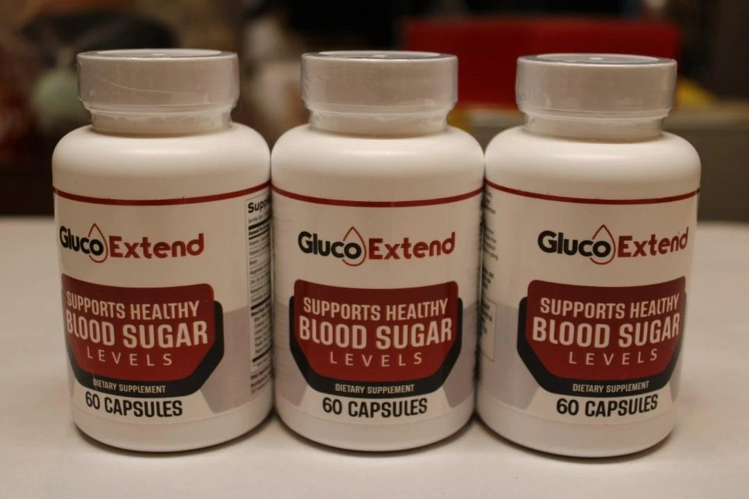 Lot of 3 Gluco Extend Healthy Blood Sugar Support 60 Cap 01/27 NEW