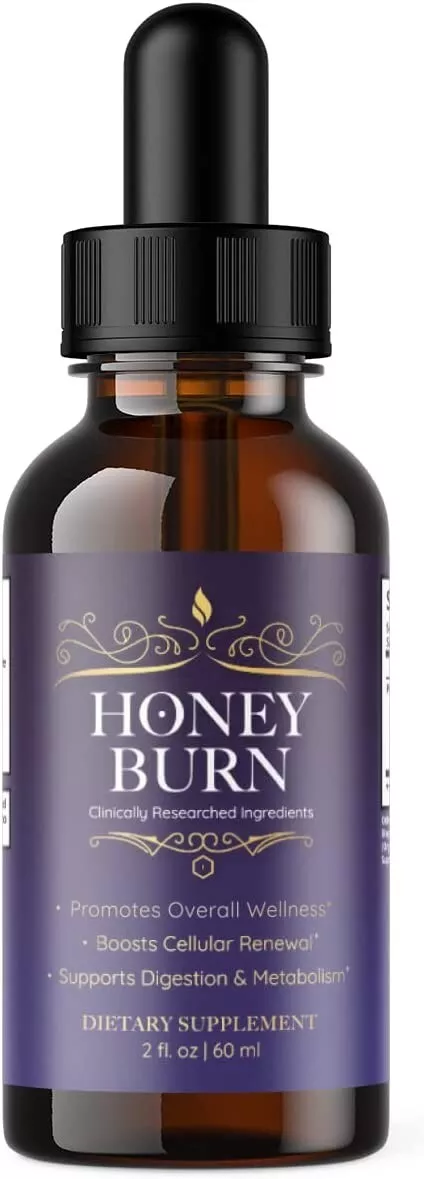 (1 Pack) Honey Burn Drops - Full Body Management, Formula Liquid Drops - 60ml