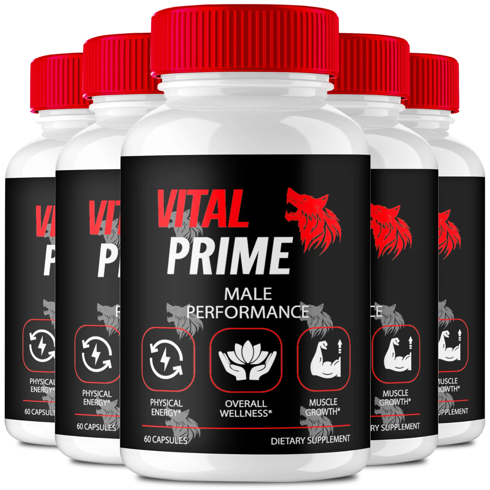 (5 Pack) Vital Prime Men Pills, VitalPrime Advanced Male Support Capsules