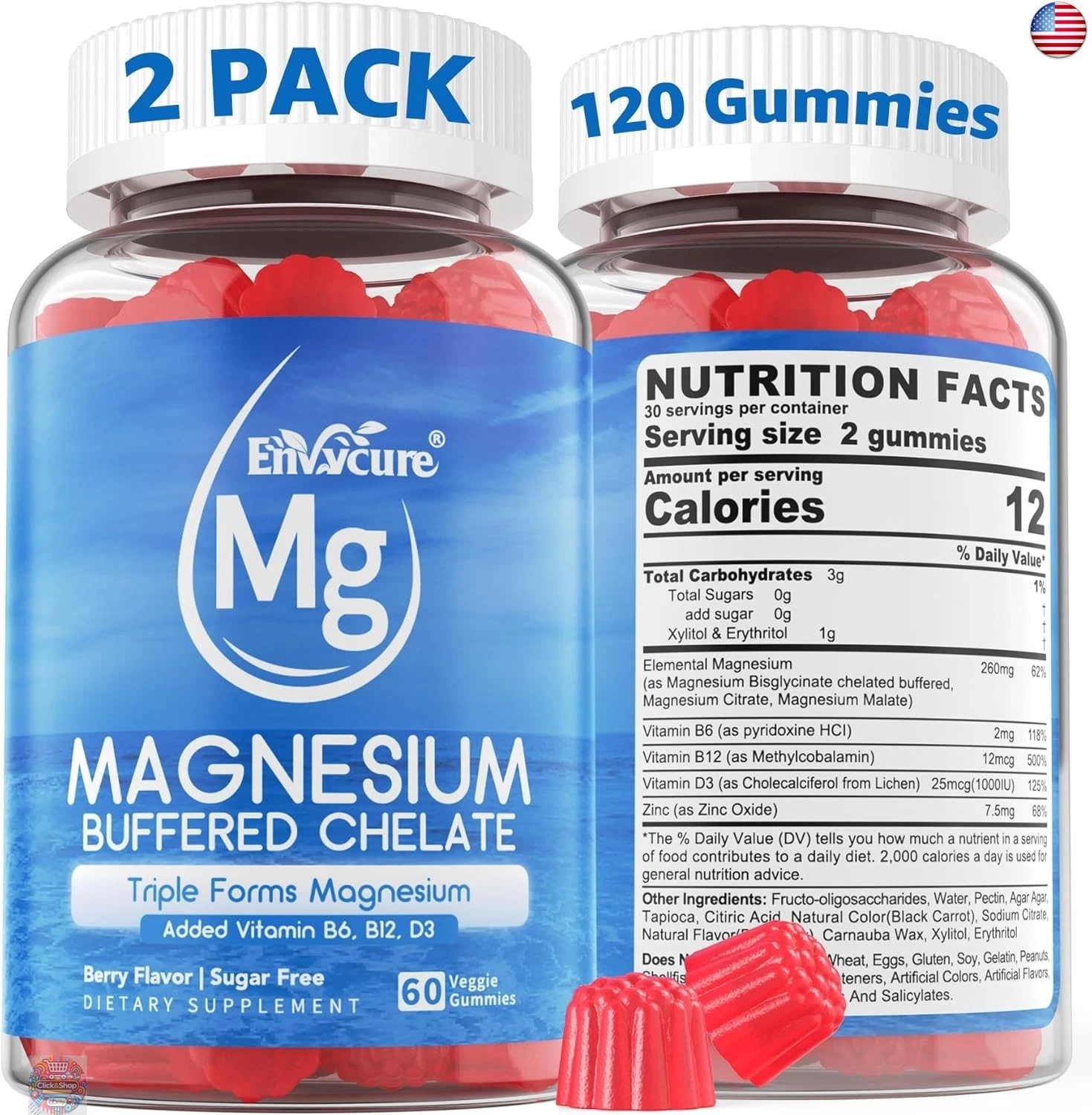 Magnesium Gummies - Triple Magnesium Complex Gummies, Magnesium Glycinate