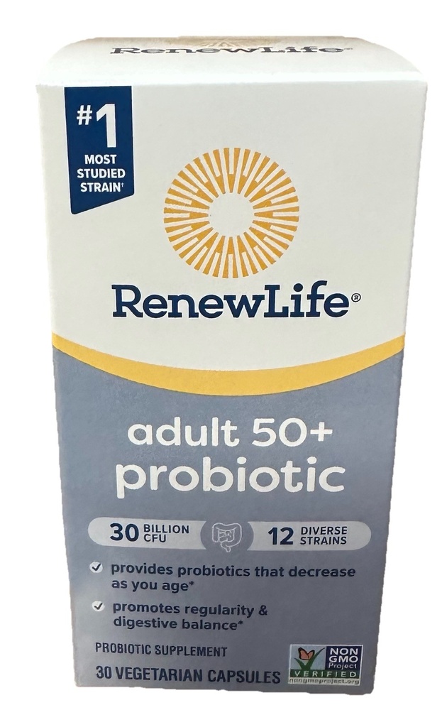 RenewLife Adult 50+ Probiotic 30ct Exp 04/2026 30 Billion CFU