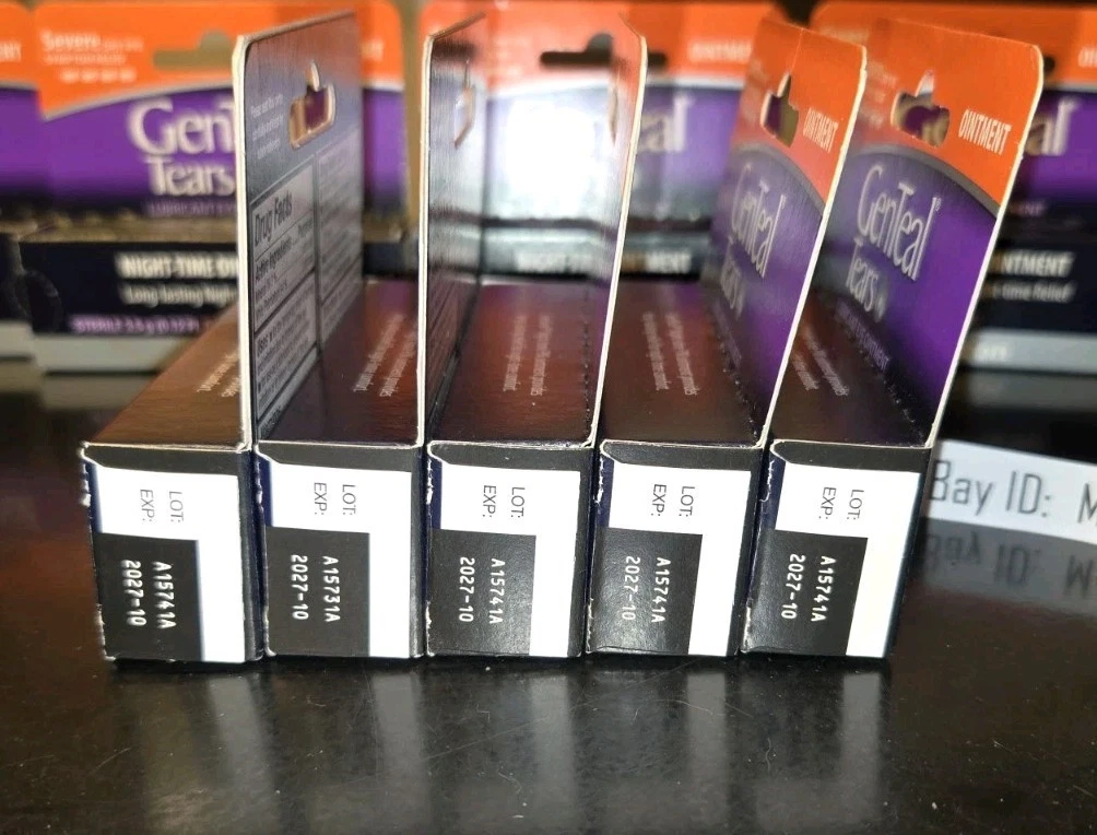 EXP 09/2027+! 5 Box Lot GenTeal Tears Night-Time Eye Ointment 3.5g (0.12 fl oz)