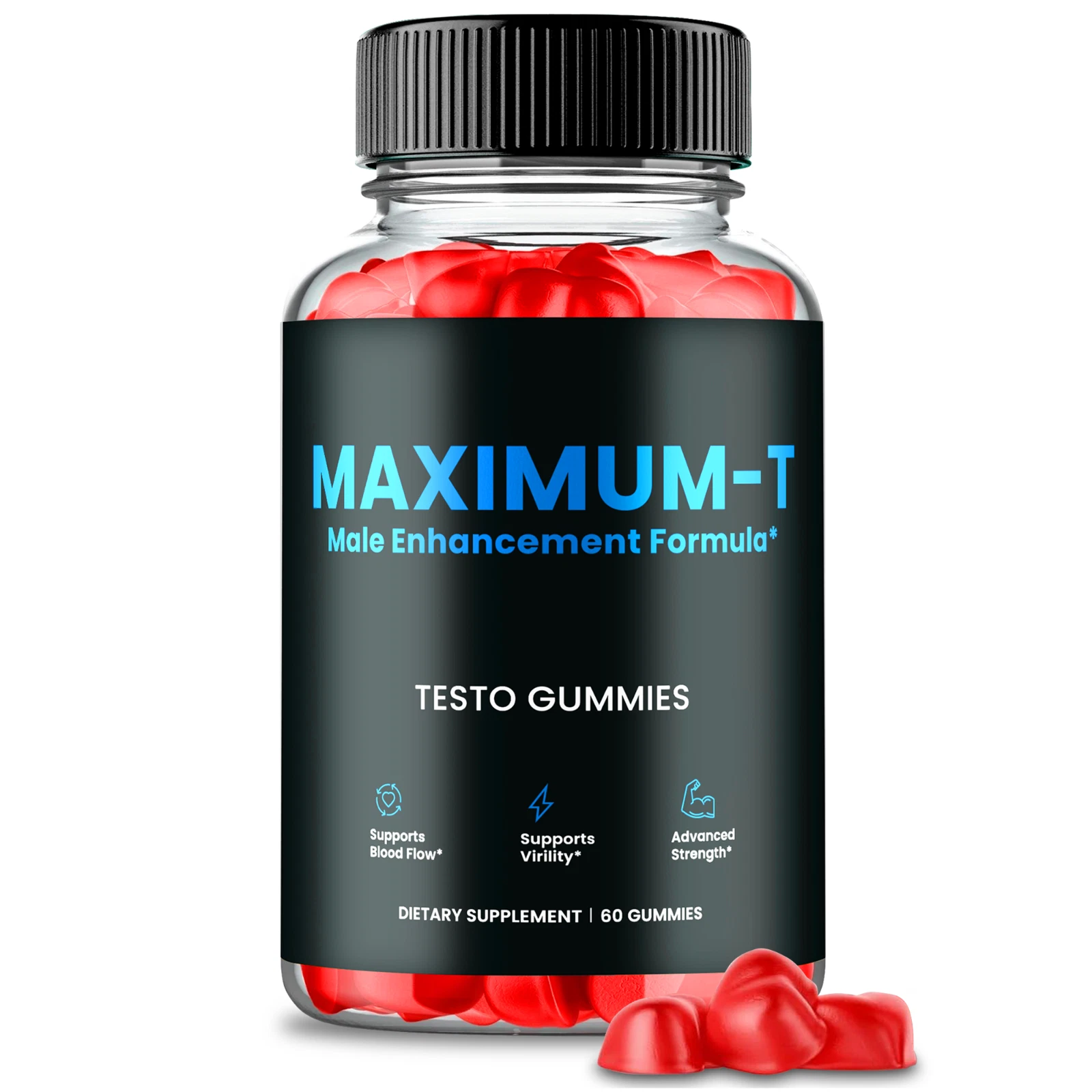 Maximum-T Male Gummies to Boost T-Levels for Enhanced Intimate Drive 60ct