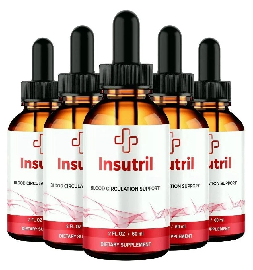 (5 Pack) Insutril Drops, Insutril Drops for Blood Sugar & Pressure Support