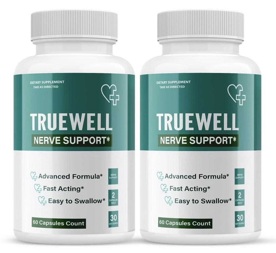 (2 Pack) Truewell Nerve Support Relief Supplement, True Well (120 Capsules)
