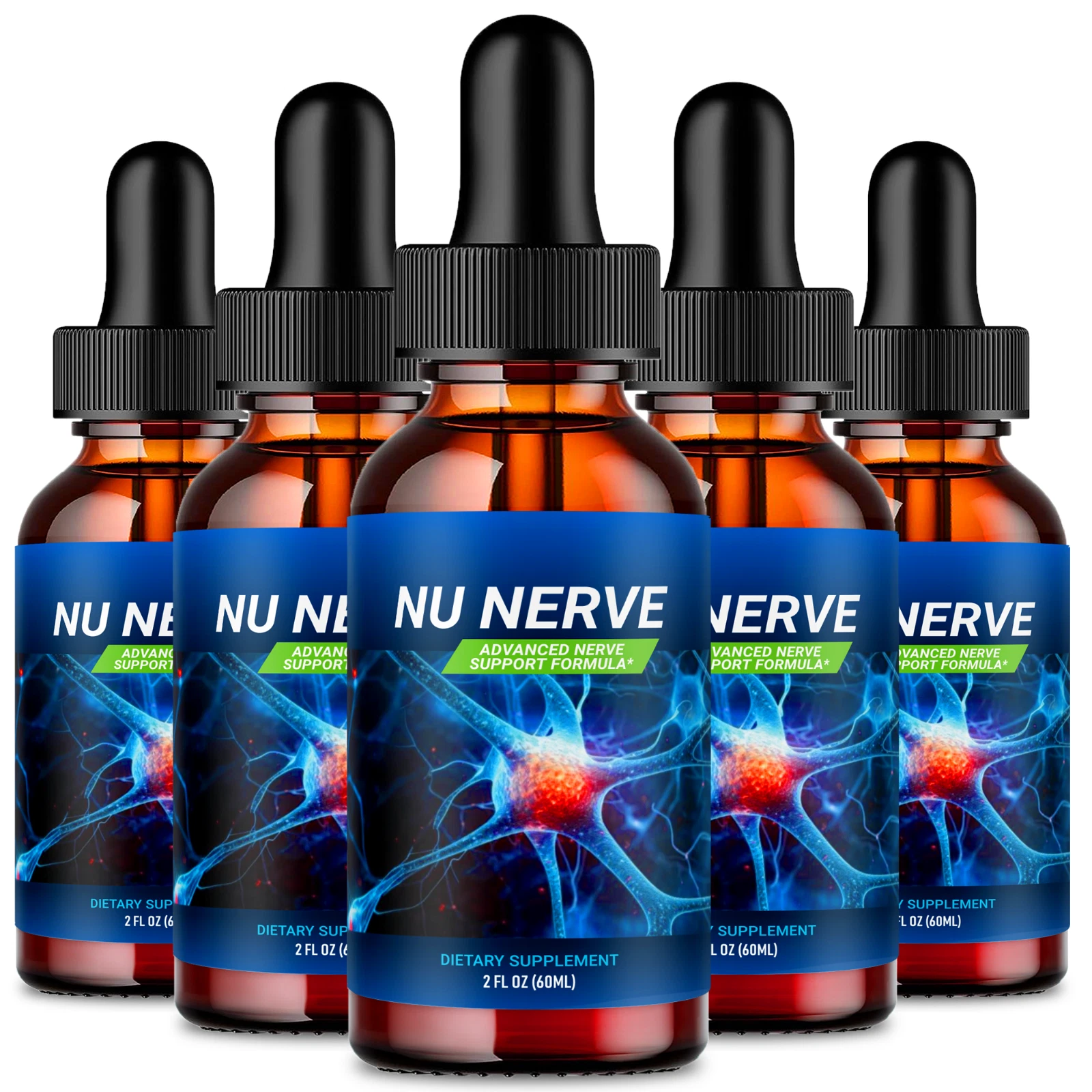 (5 Pack) NuNerve Blood Drops to Support Nerve Health and Prevent Nerve Damage