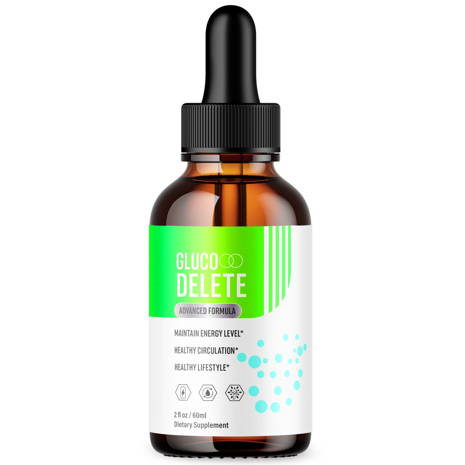 GLuco Delete Drops Advanced Formula Vitamin Supplement All Natural 30 Servings