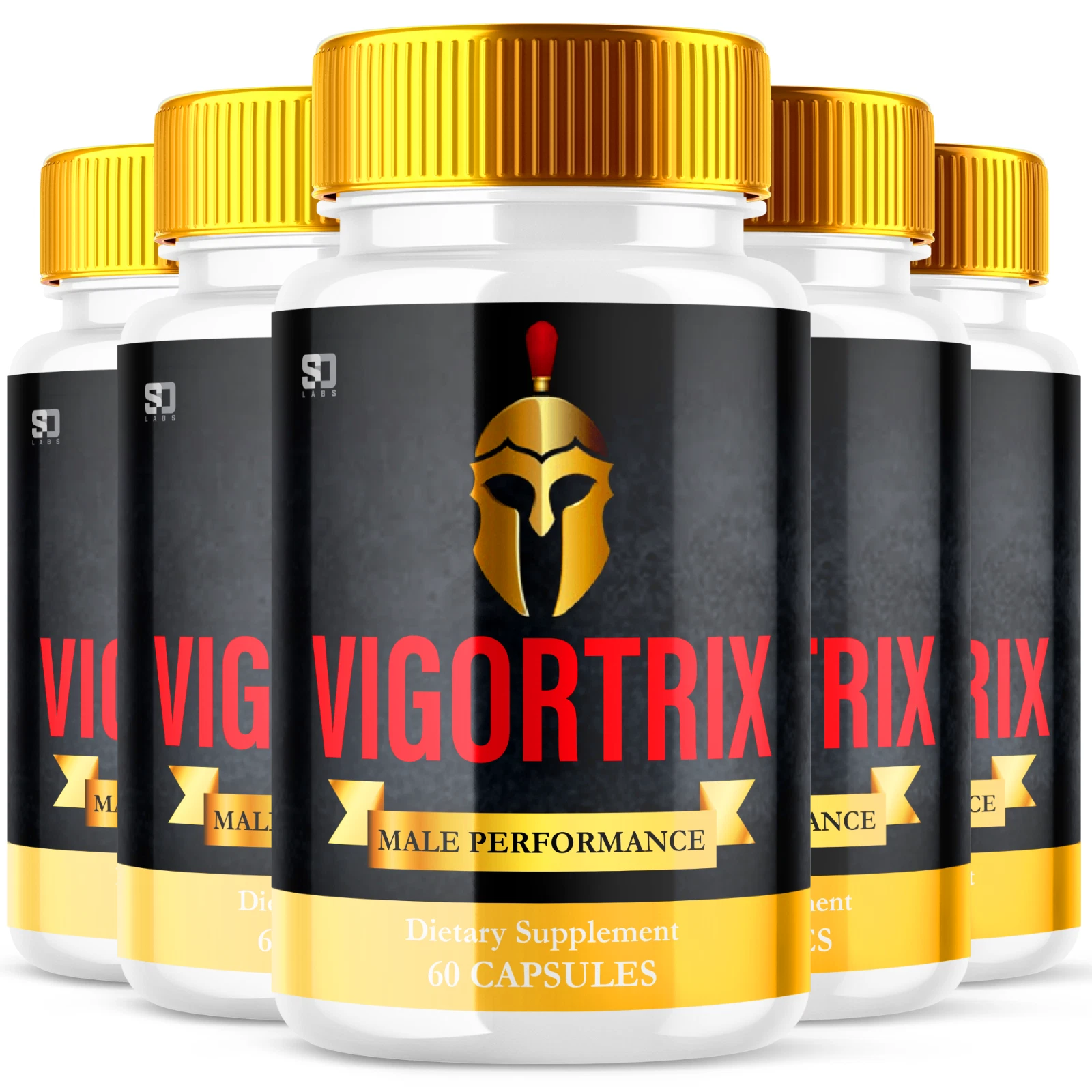 (5 Pack) Vigortrix Male Pills Maximize Energy, Vitality & Stamina 300 Capsules