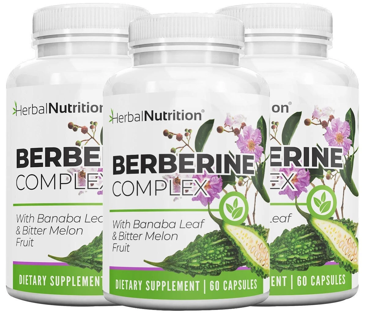 Three Pack Berberine Complex 1250mg Glucose Metabolism, Immunity & Weight Loss