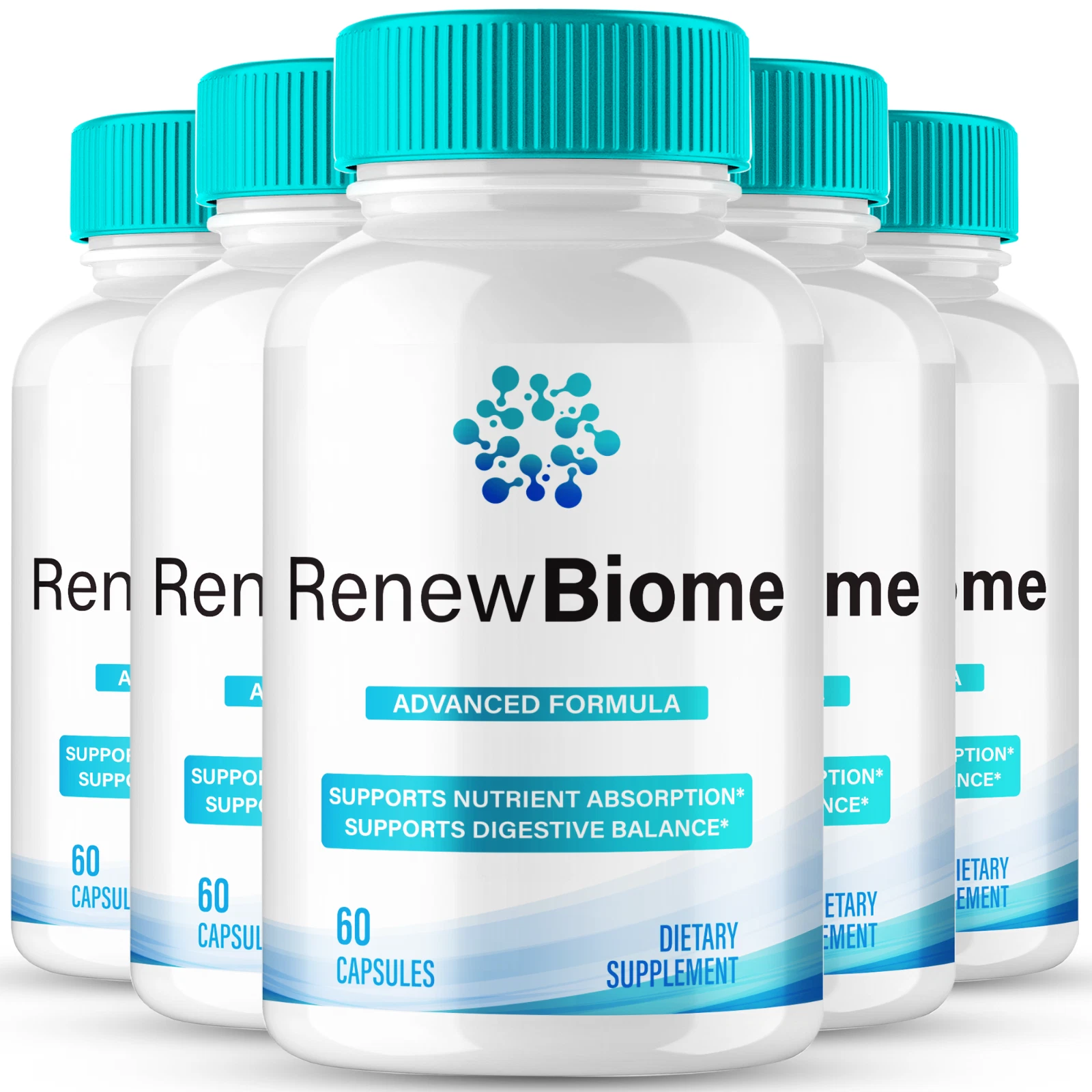 (5 Pack) RenewBiome Skin and Gut Capsules Advanced Renew Biome Support Formula
