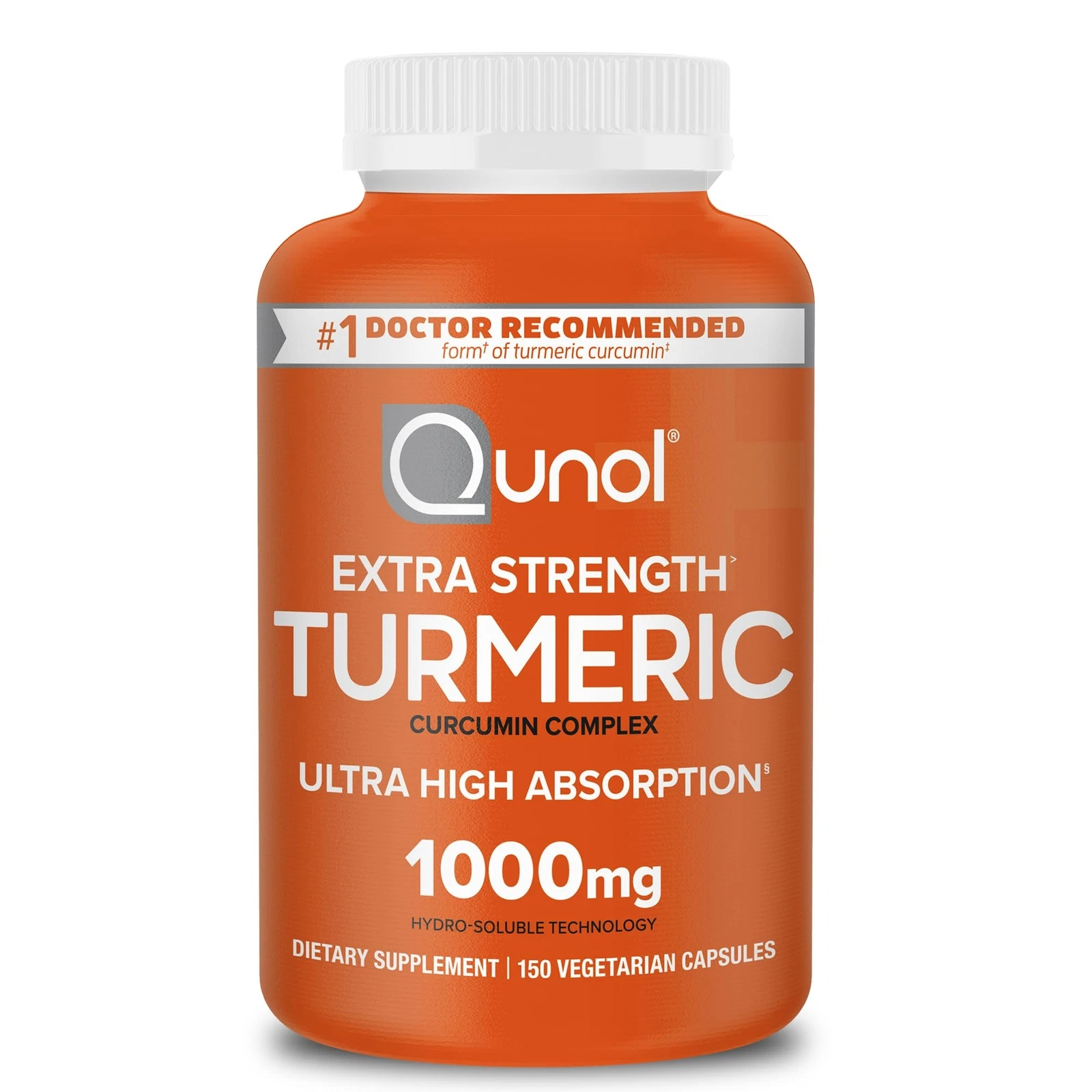 Qunol Turmeric Curcumin Supplement 1000mg with Ultra High Absorption for Join...