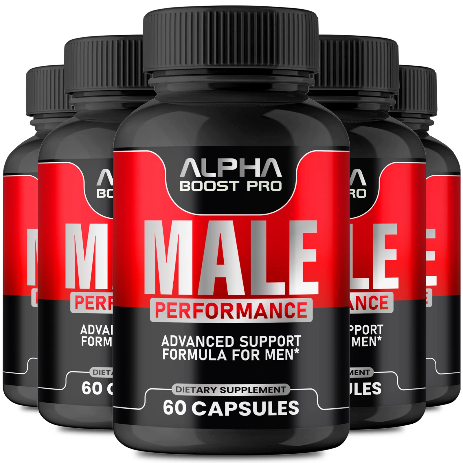 (5 Pack) Alpha Boost Pro Male Pills - AlphaBoostPro Supports Vitality for Men