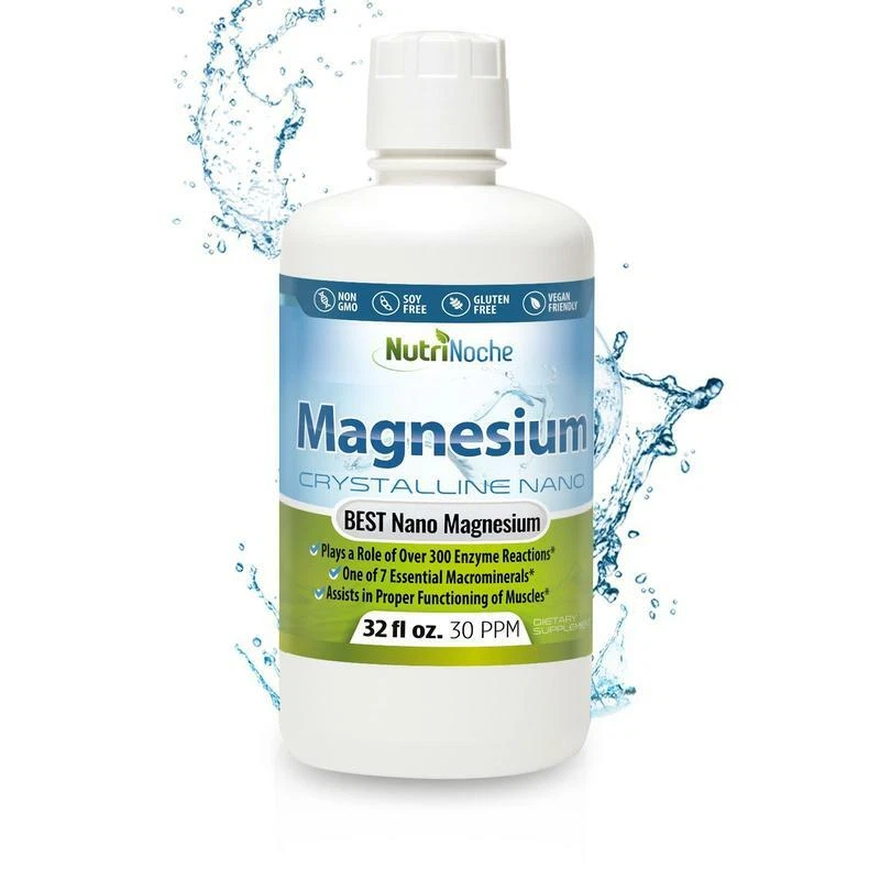 NutriNoche Pure Crystalline Liquid Magnesium Supplement - 30 PPM - 32 Ounces