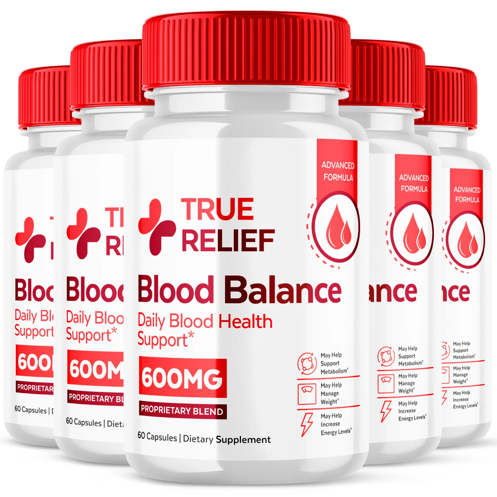 True Relief Pills Advanced Formula Daily Health Balance Supplement 300 Capsules