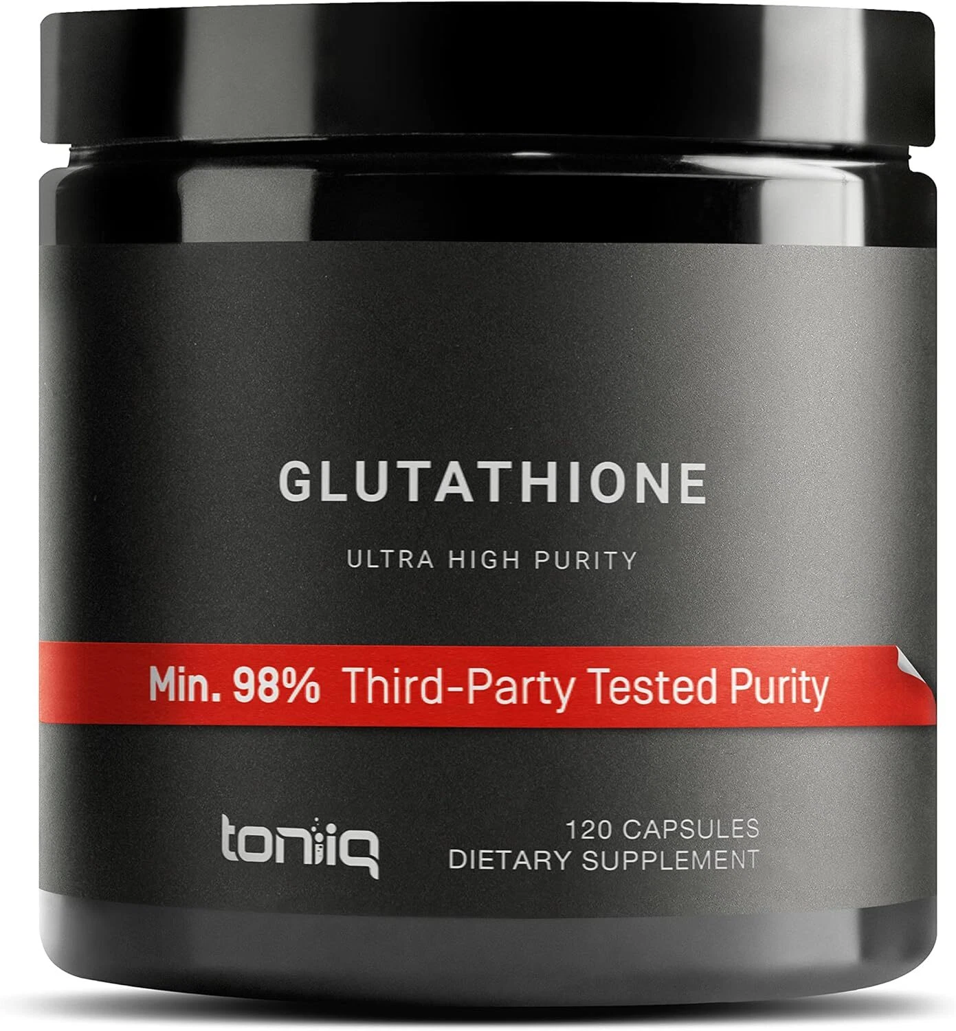 Toniiq Glutathione 1000mg, Ultra Strength, 98% Purified, Non-GMO, 120 Caps