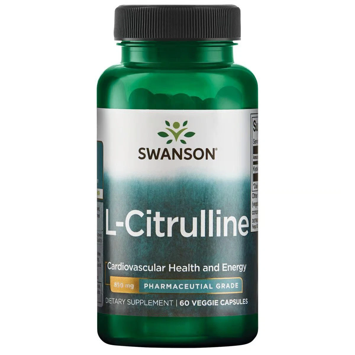 Swanson L-citrulline - Pharmaceutical Grade 850 mg 60 Veggie Capsules