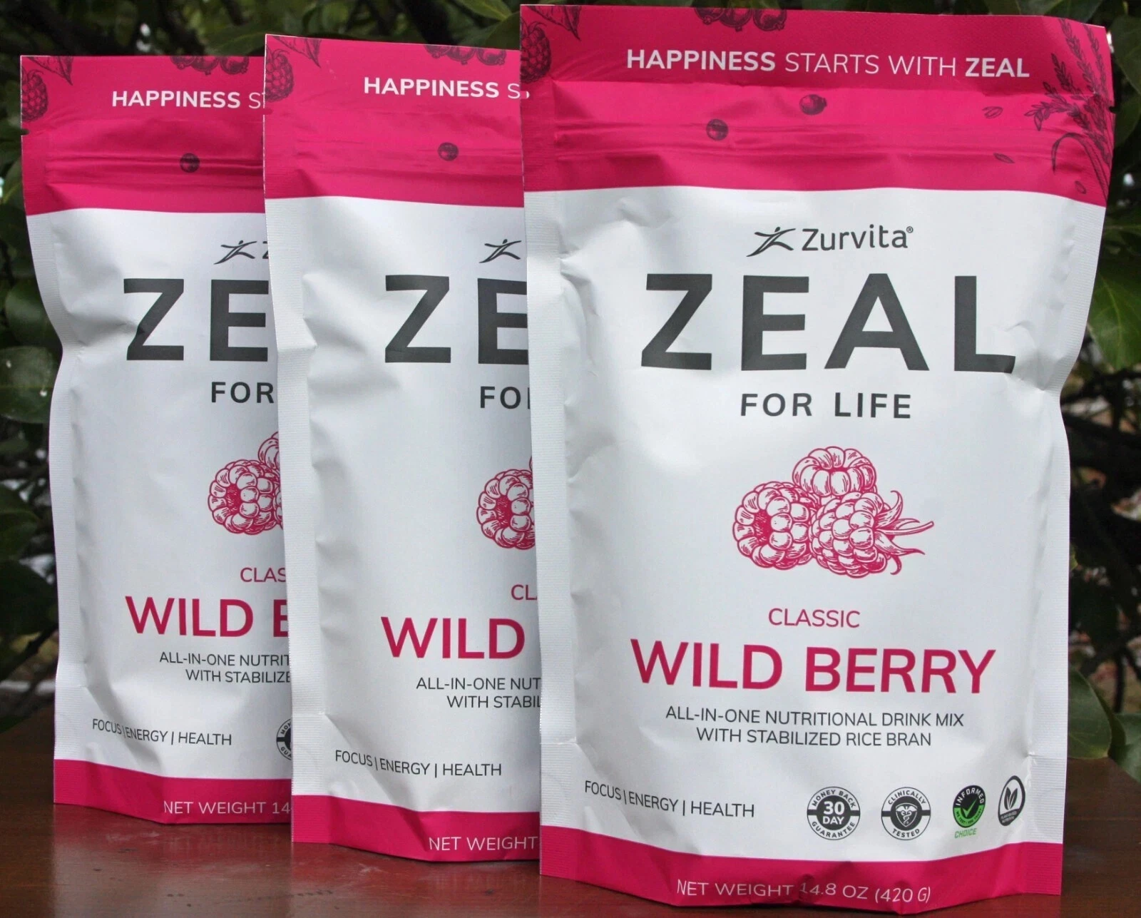 3x Zurvita Zeal for Life WILD BERRY CLASSIC 30 Servings Exp 6/2026 NEW Lot of 3