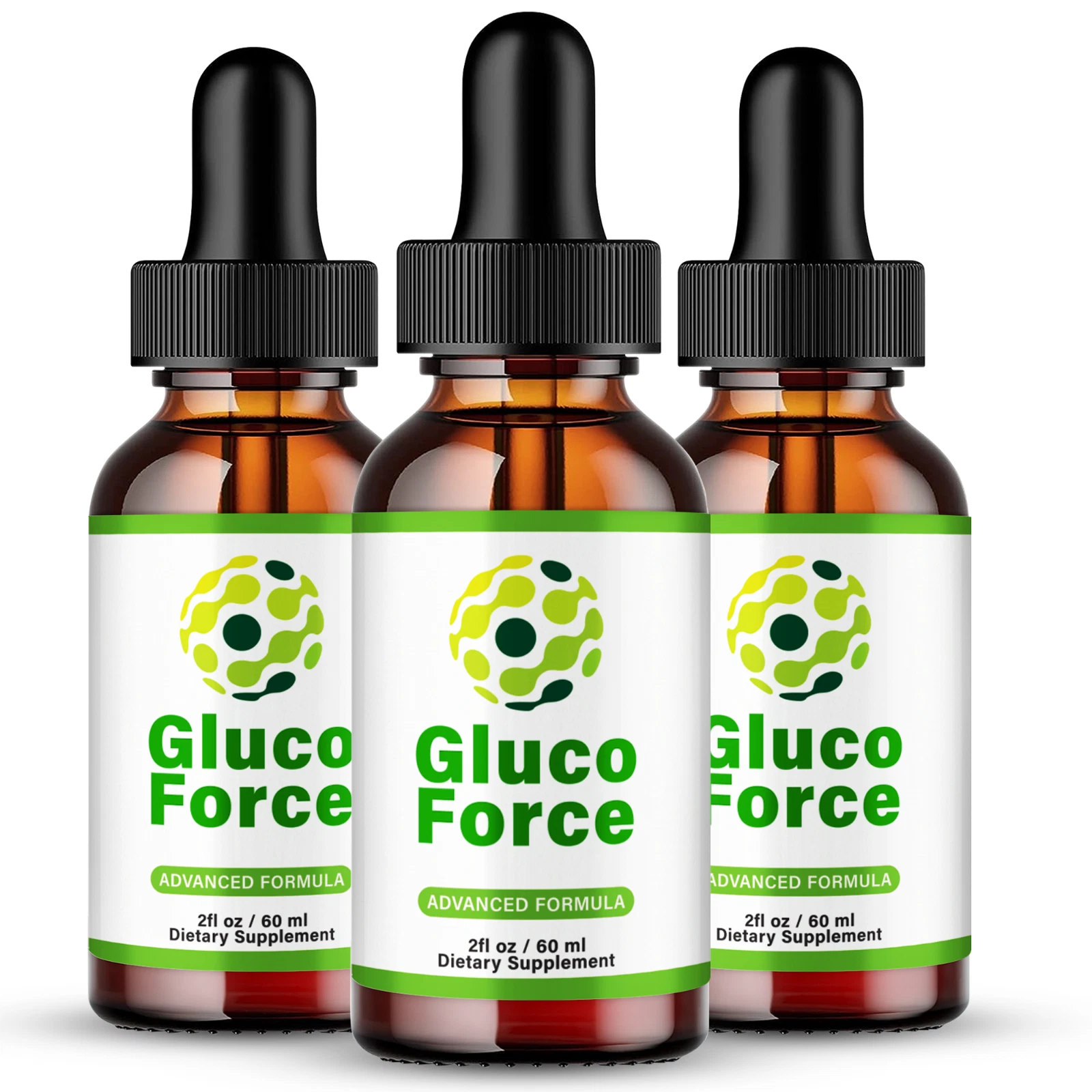 (3 Pack) Gluco Force Blood Drops, GlucoForce Blood Sugar Formula Liquid Drops