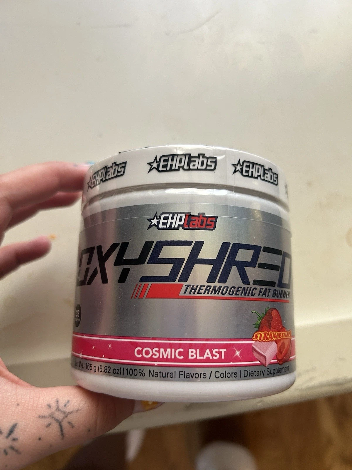 EHP Labs Oxyshred Thermogenic Fat Burner Pre-Workout 60 Servings- Peach Rings