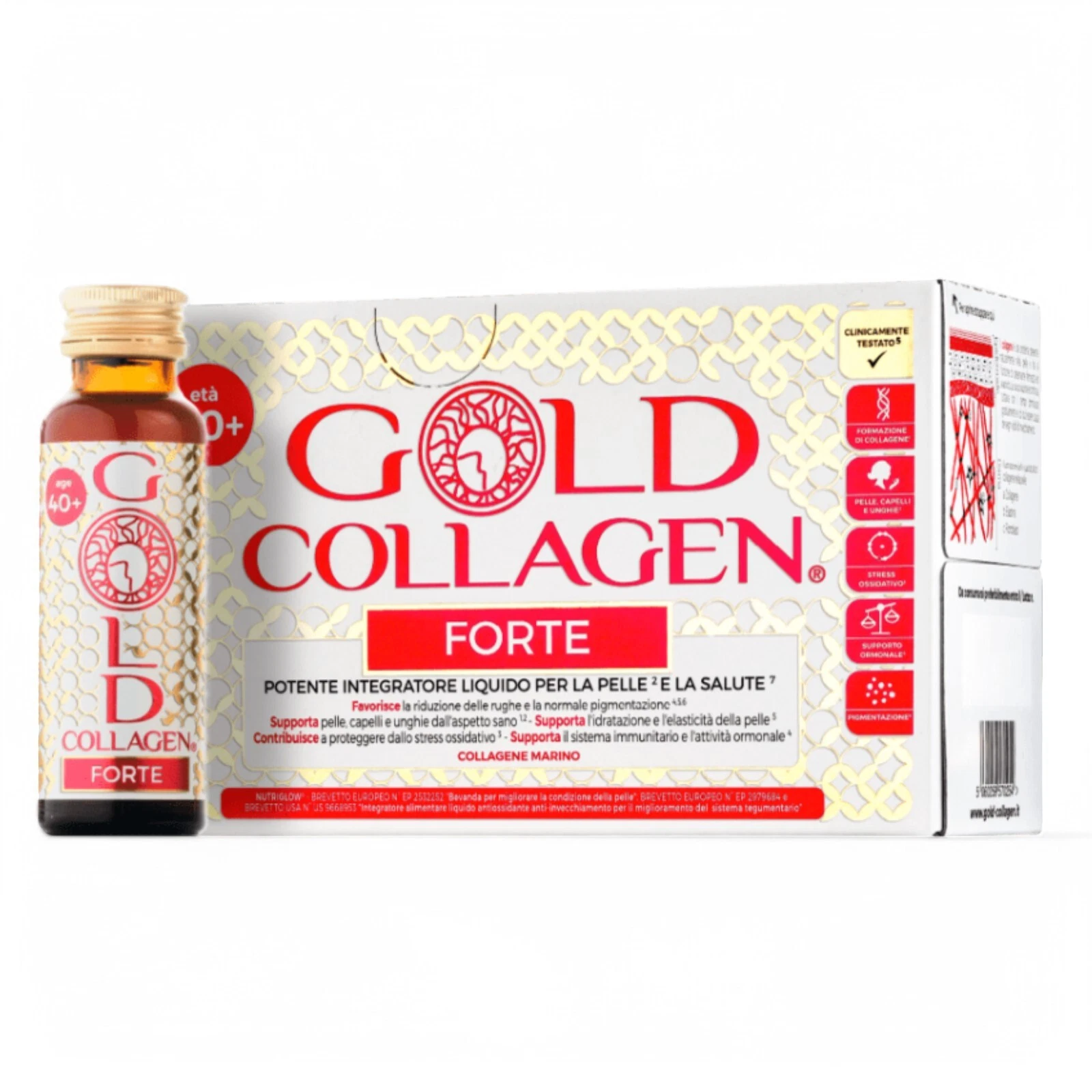 Gold Collagen Forte Liquid Supplement For Hair Skin Nails 10 Bottles Of 50ml
