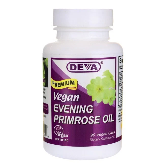 Deva Vegan Premium Evening Primrose Oil Vegan Capsule Dietary Supplement 90 ct