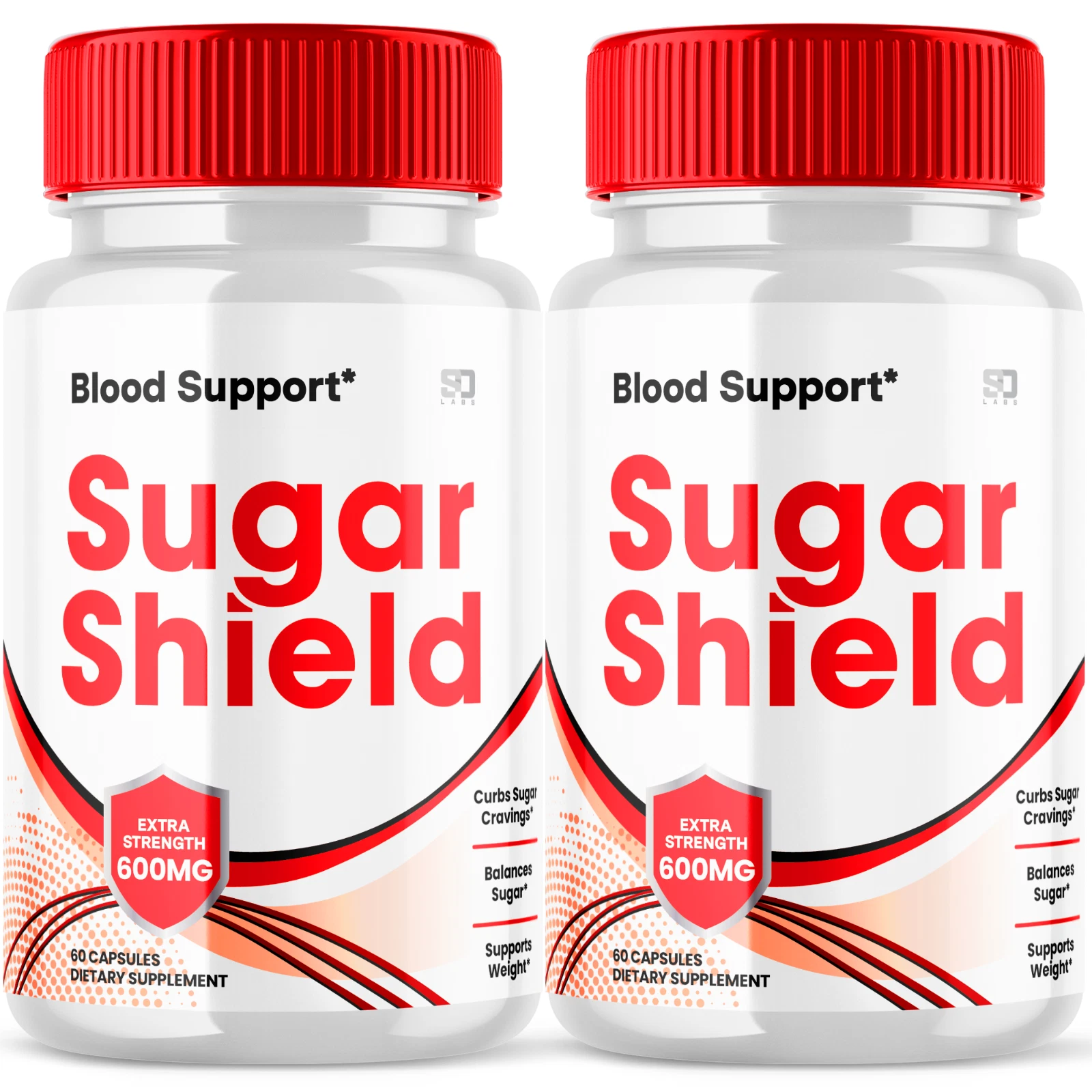 (2 Pack) Sugar Shield Blood Support, Sugar Shield Blood Flow (120 Capsules)