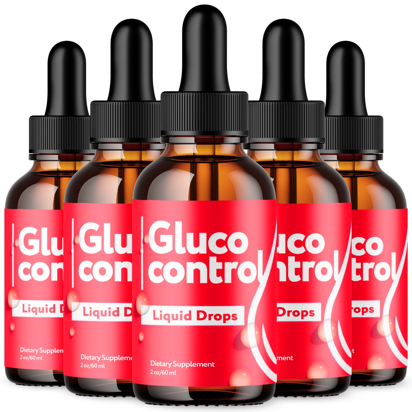 (5 Pack) Gluco Control Blood Support Drops Advanced Vitamin Supplement 2ML