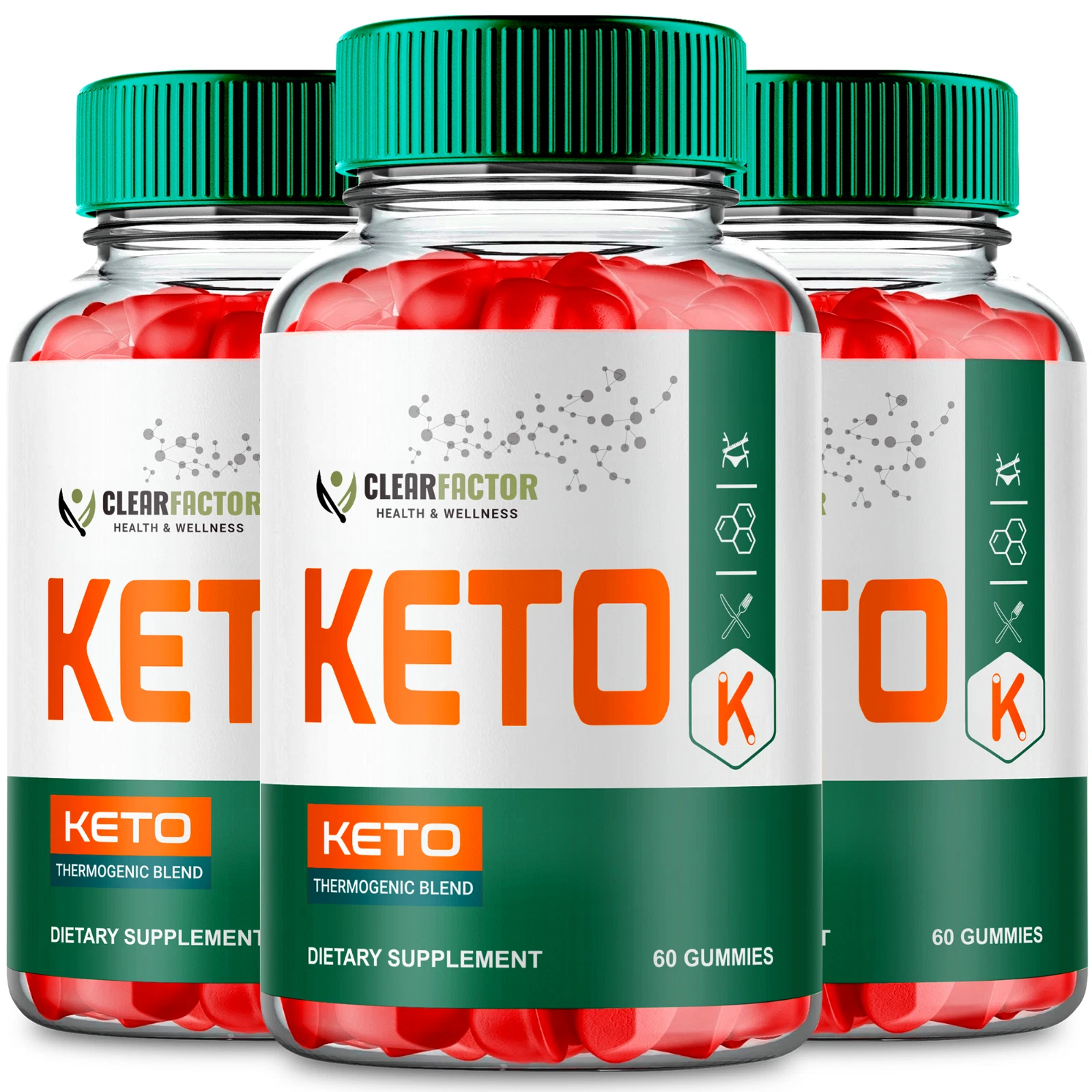 (3 Pack) Clear Factor ACV Gummies, Keto ACV for Weight Loss Gummy (180 Gummies)
