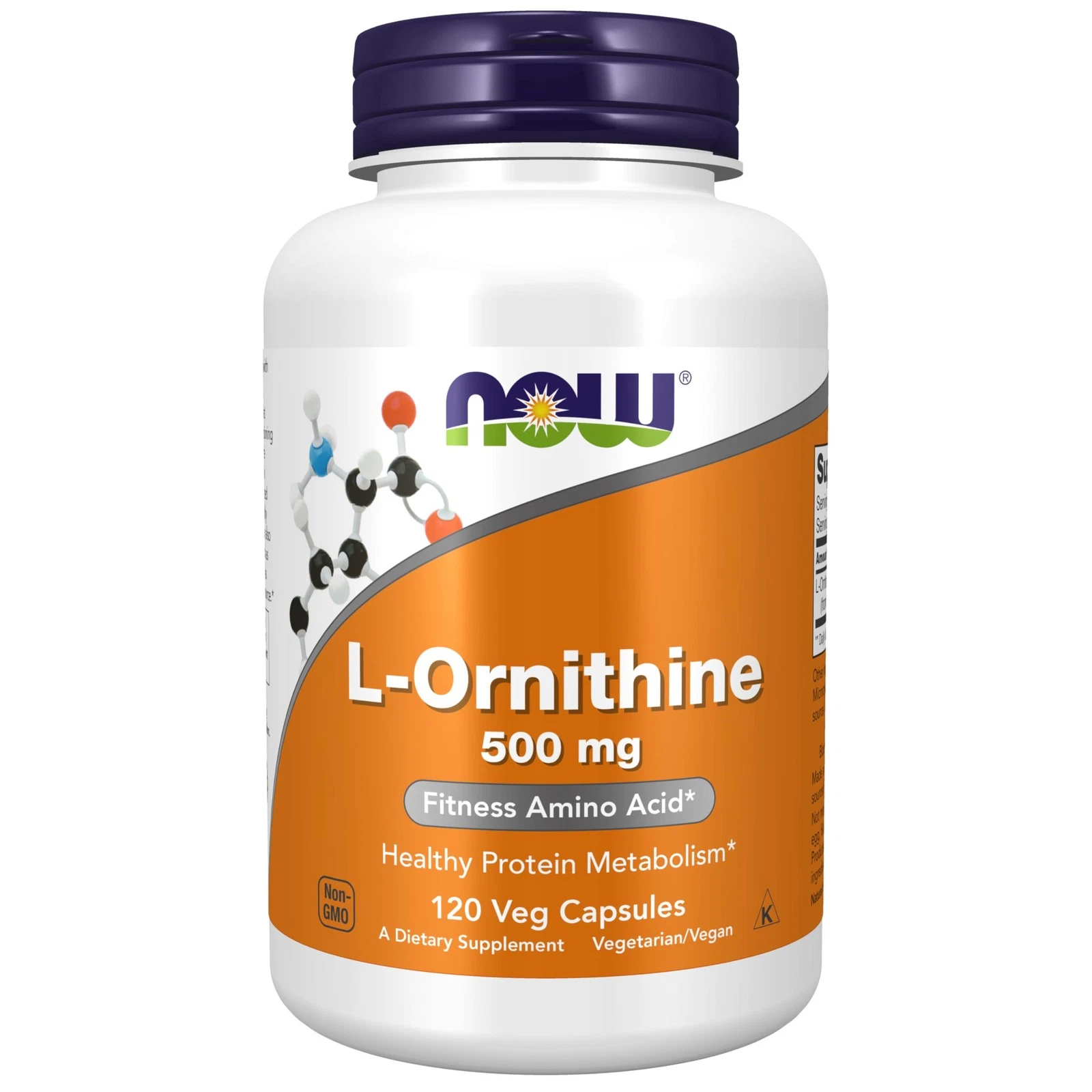NOW Supplements, L-Ornithine (L-Ornithine Hydrochloride) 500 mg, Amino Acid, 120