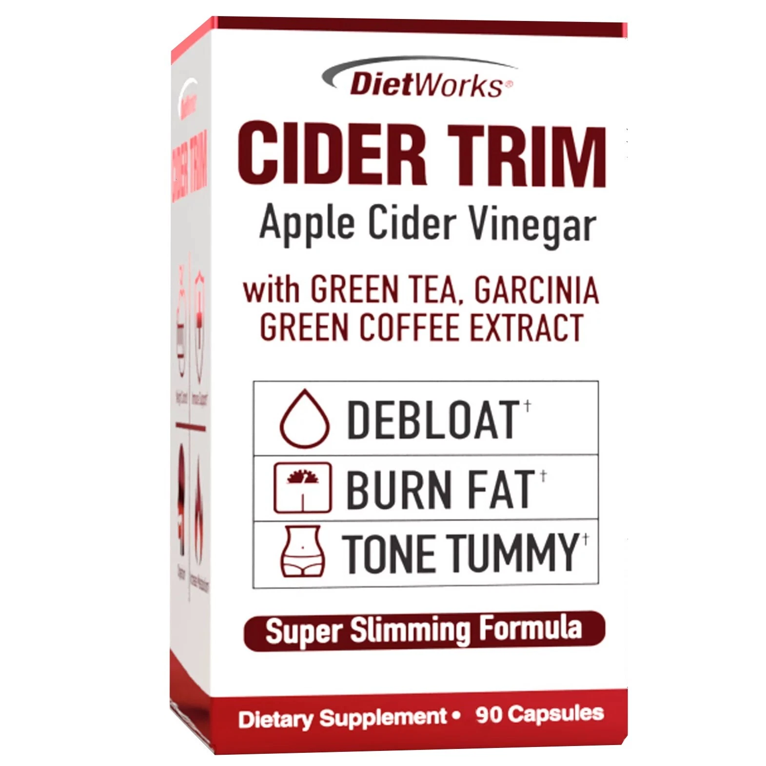 Diet Works APPLE CIDER VINEGAR 90cap WATER BALANCE WEIGH LOSS Dietary Supplement