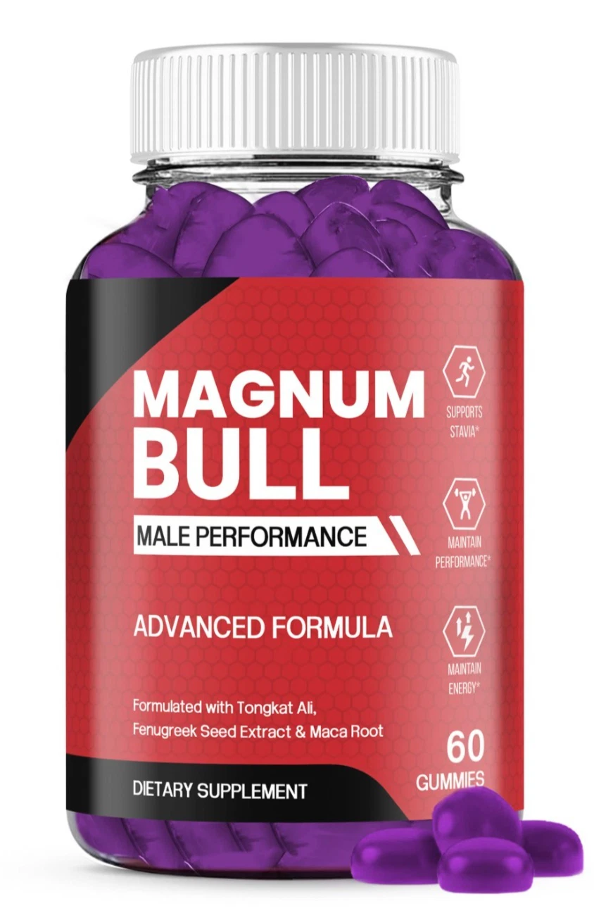 (1 Pack) Magnum Bull Gummies for Men, Ultra Potency Formula For Male Health