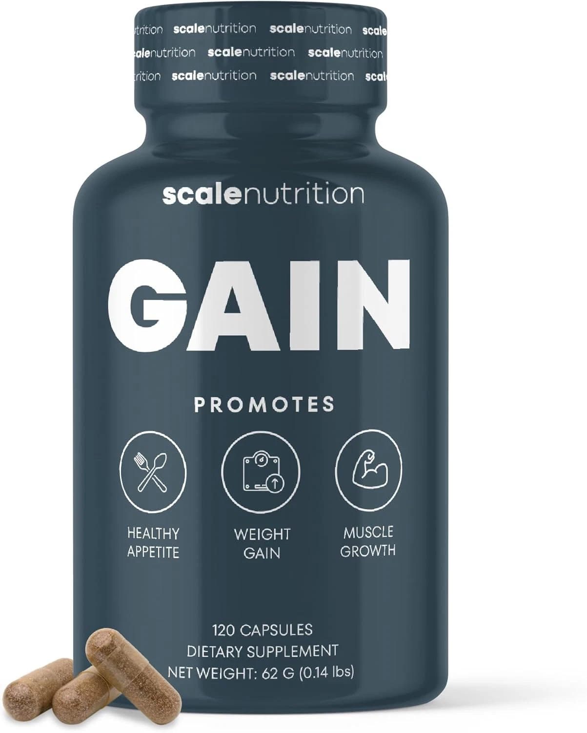 Gain | Appetite Booster, Muscle Growth, Weight Gain, and Digestion Support Pills