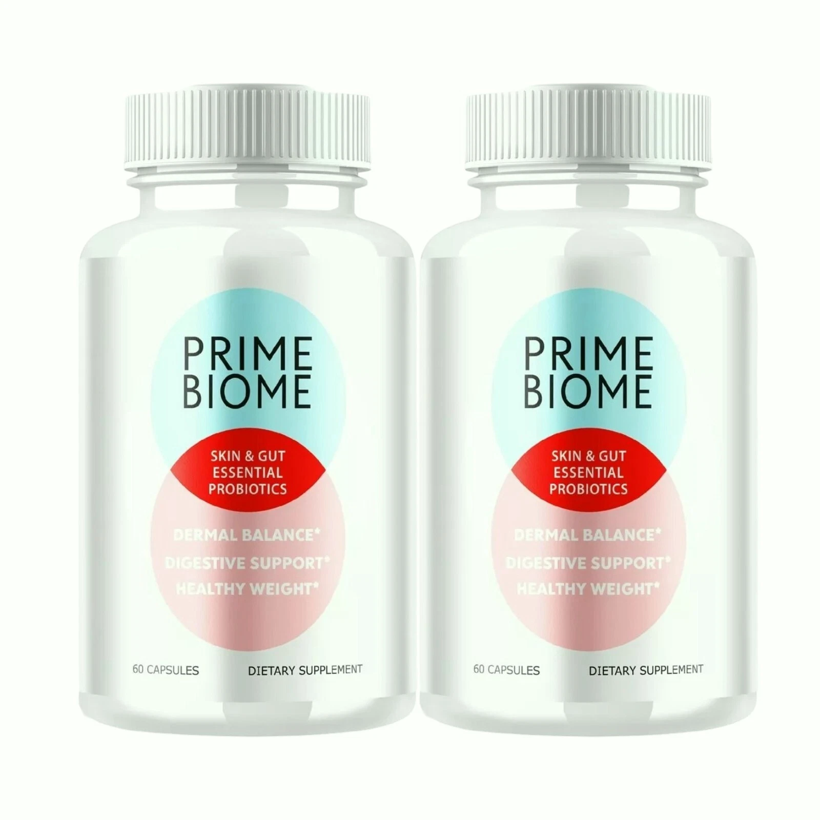 2-Pack Prime Biome Capsules - PrimeBiome Gut & Skin Health Support -120 Capsules