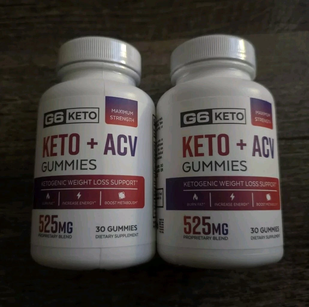 New G6 Keto AVC Gummies Ketogenic Weight Loss Support Expire 2026 Sealed! X2