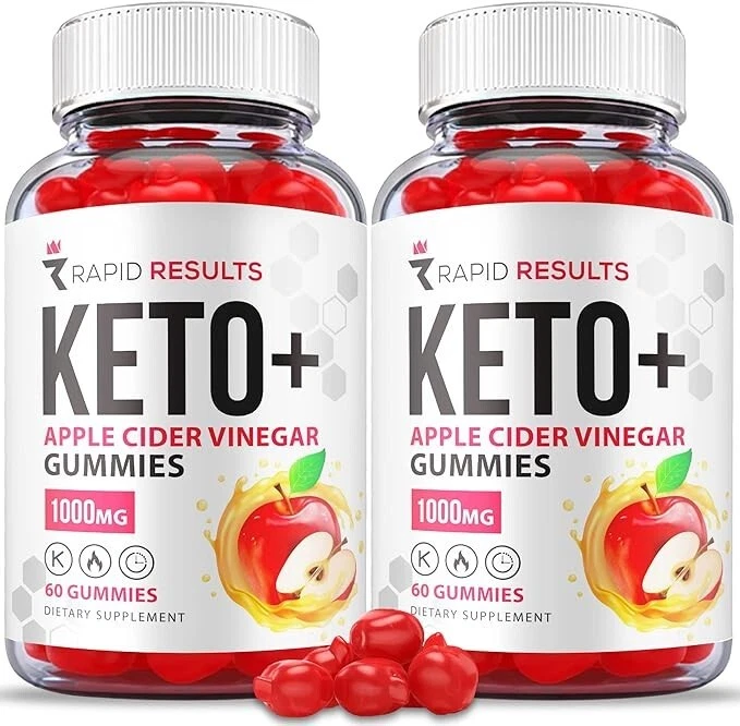 Rapid Results Keto ACV Gummies Weight Loss Dietary Supplement 120 Gummies 2-Pack