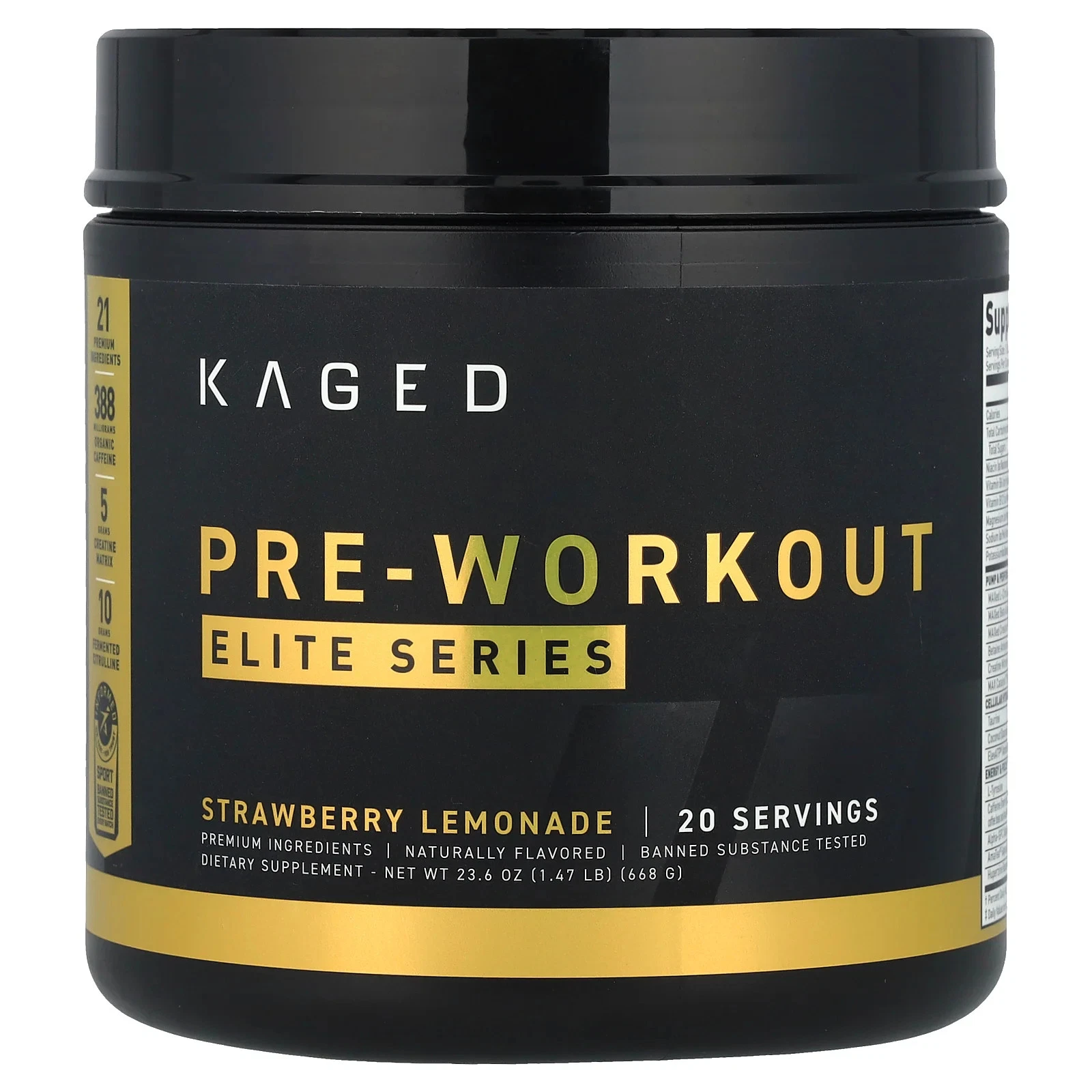 Elite Series, Pre-Workout, Strawberry Lemonade, 1.47 lb (668 g)