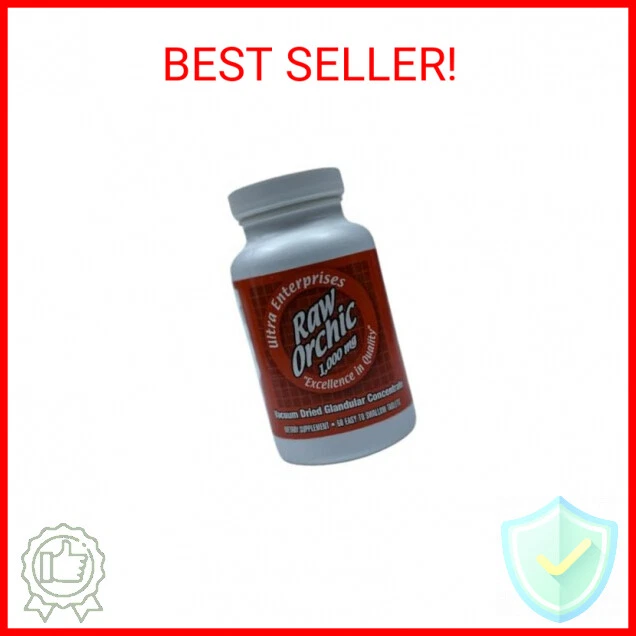 Raw Orchic Tablets, 1000 Mg, 60 Count