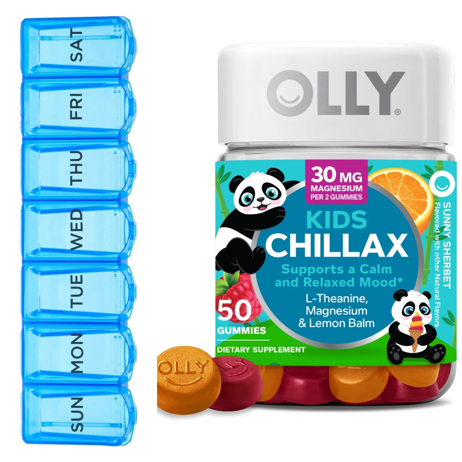 OLLY Kids Chillax Gummy, Chewable Supplement, L-Theanine, Magnesium, Sunny Sherb