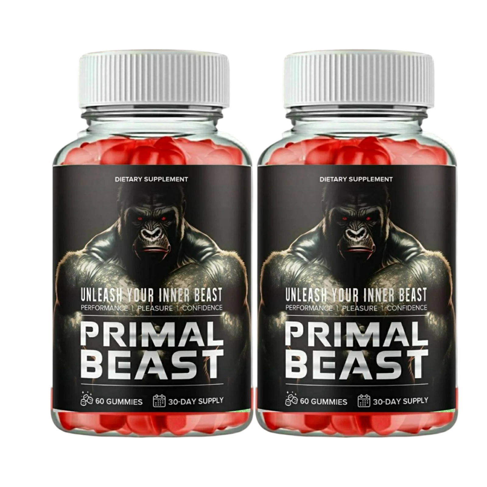 2-Pack Primal Beast Gummies, Primal Gummies For Men - 120 Gummies
