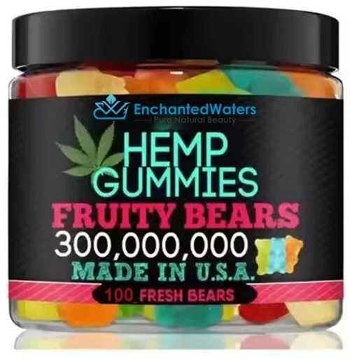 Hemp-Oil Gummies - Vegan - Pain, Sleep, Calm Anxiety Stress -Made in USA - 100ct