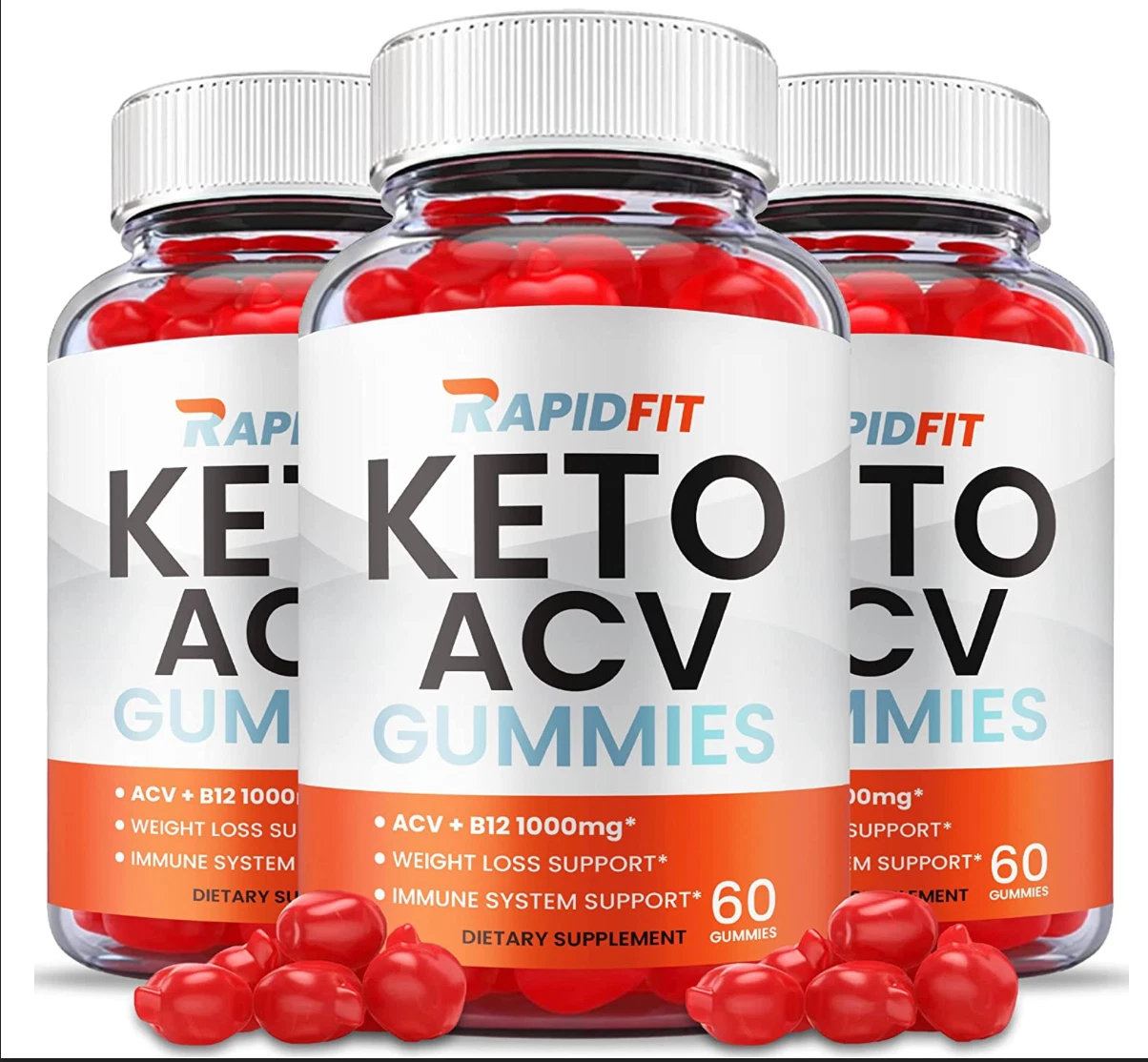 (3 BOTTLES) OFFICIAL*Rapid Fit Keto ACV Gummies: Weight Loss Supplement