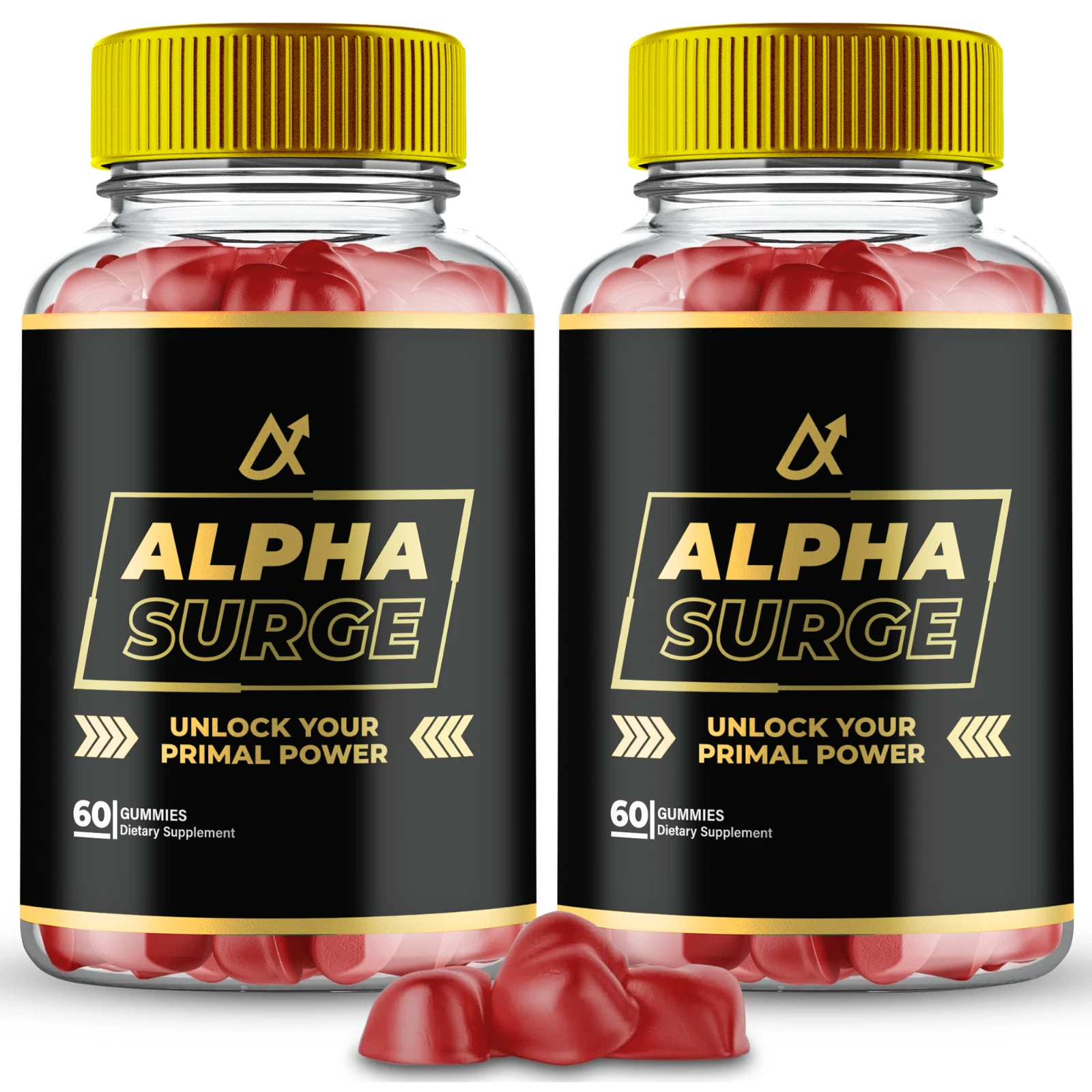 (2 Pack) Alpha Surge Men Gummies, Maximum Strength Male Performance Gummy
