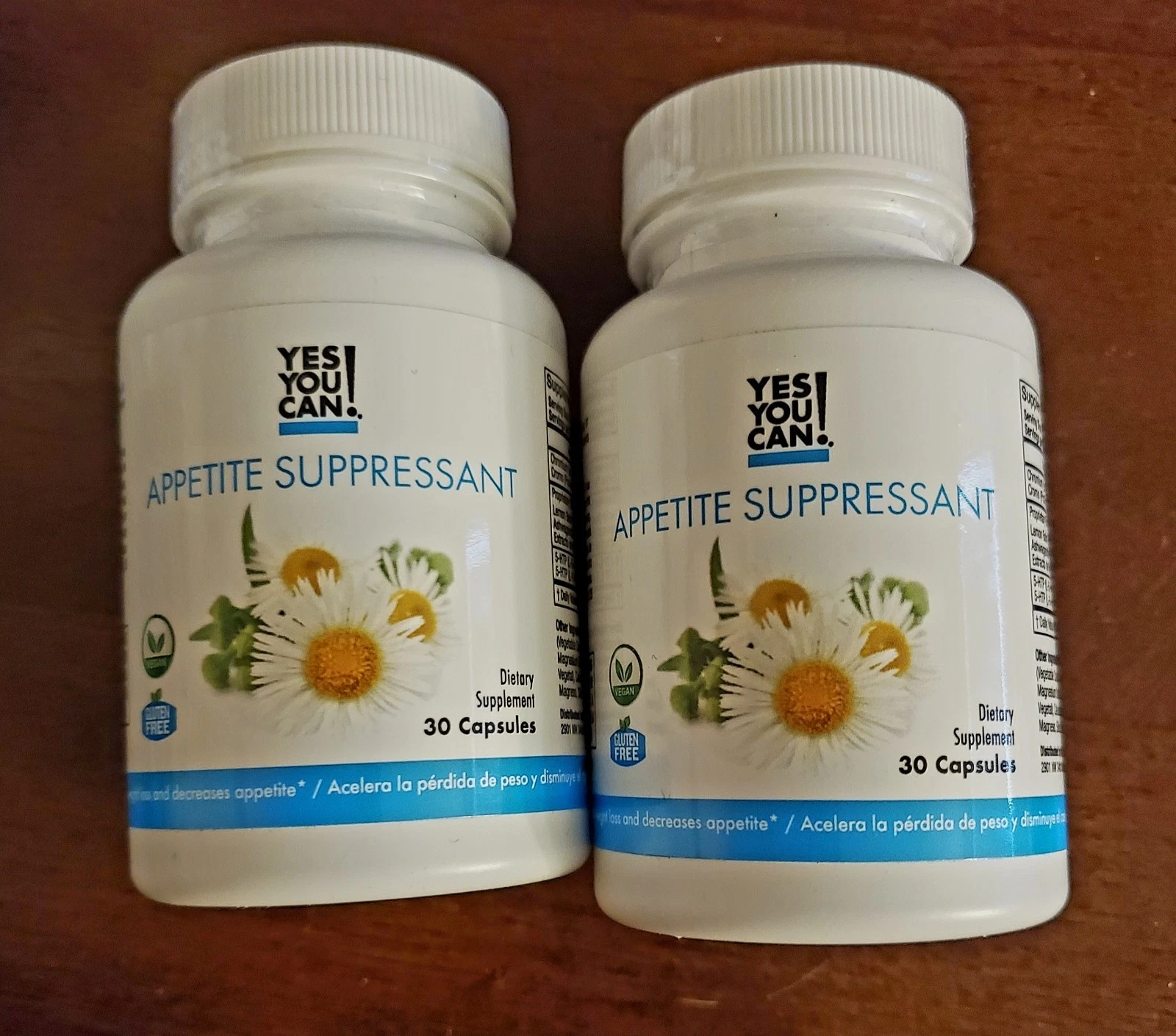 (2) Yes You Can Appetite Suppressant Exp 07/26 Vegan, Gluten Free, 30 Capsules