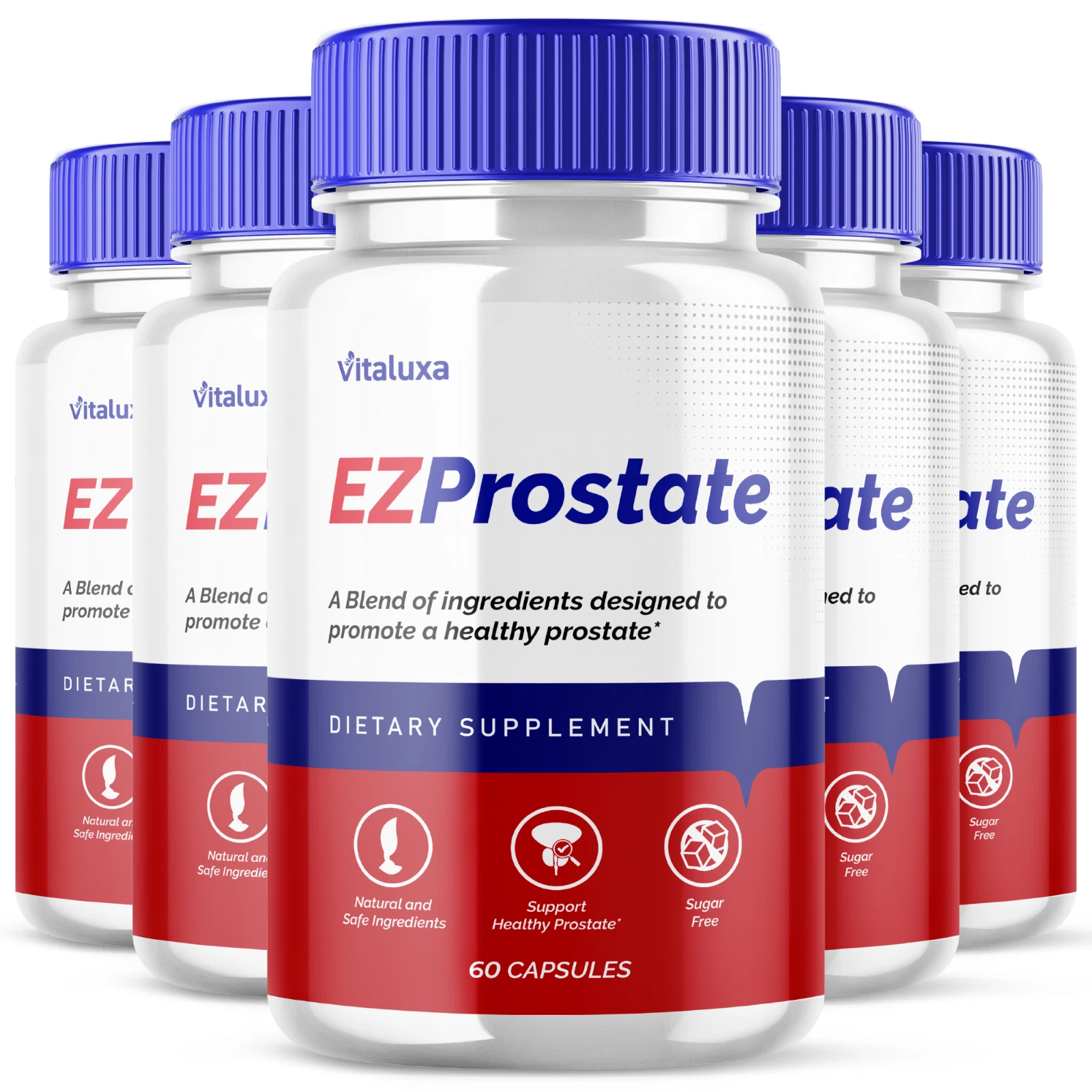 (5 Pack) EZ Prostate Capsules Easy Prostate Advanced Formula Pill (300 Capsules)