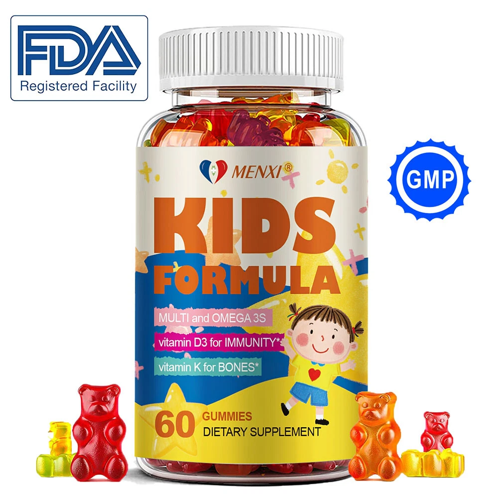 Kids Multivitamin Gummies - Immune Defense & Brain Development Support 60PCS