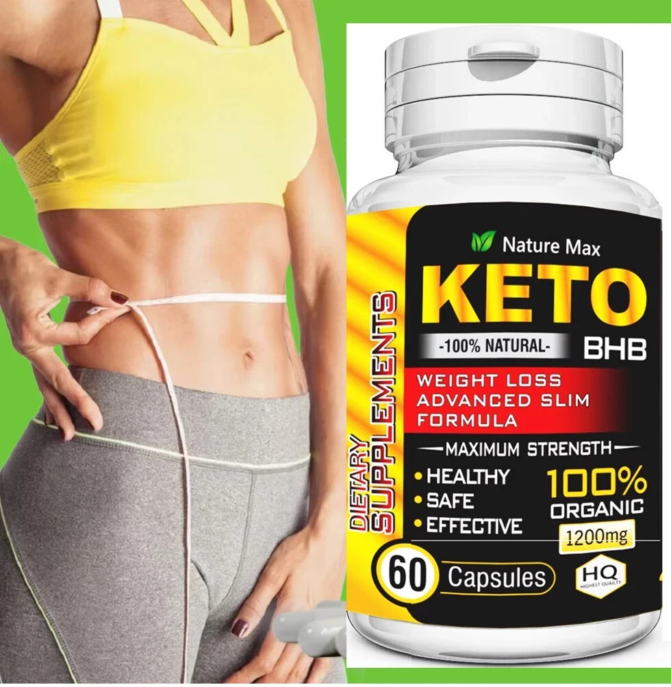 KETO BHB 1200mg PURE Ketone FAT BURNER RAPID Weight Loss Diet 60 Pills