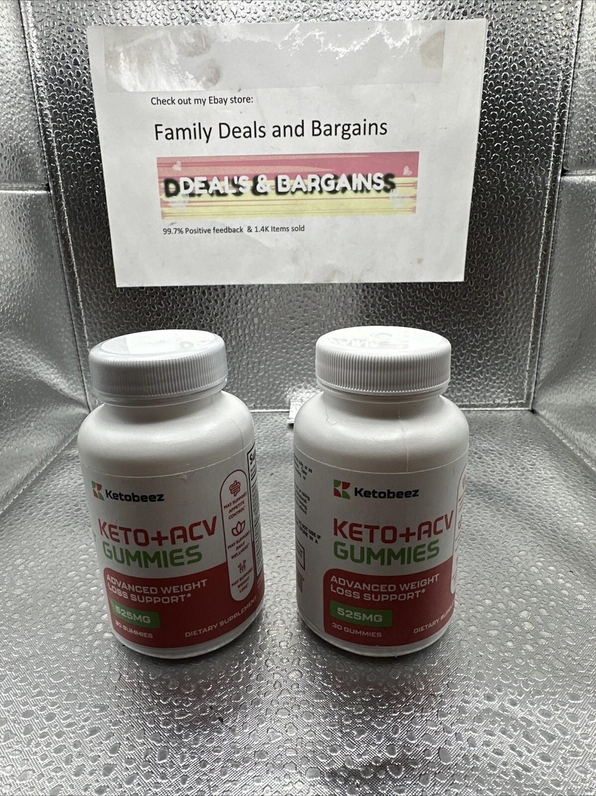 2 Bottles Ketobeez ACV Gummies, Ketobeez Keto Gummies For Weight Loss 60 Gummies