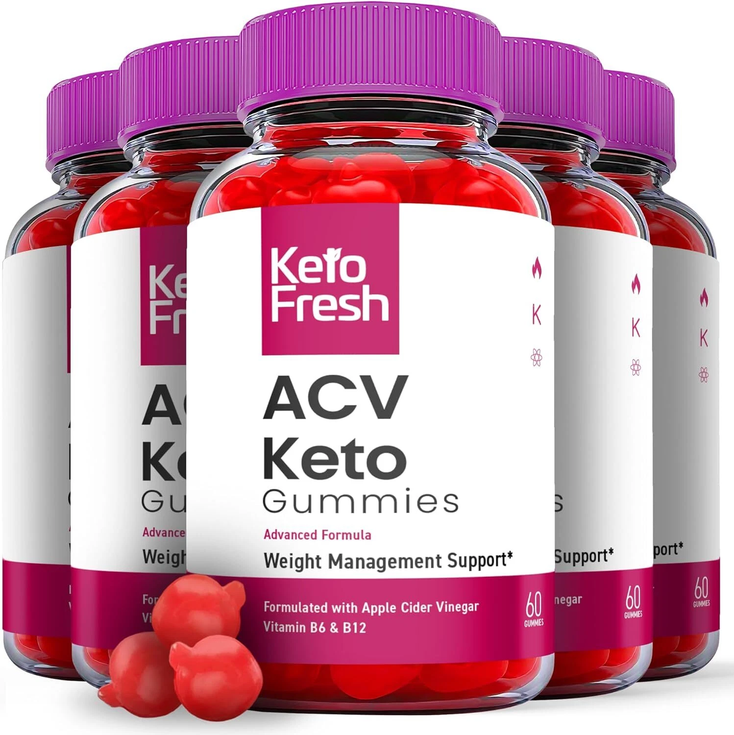 Keto Fresh Gummies - Keto Fresh ACV Gummys For Weight Loss OFFICIAL - 5 Pack