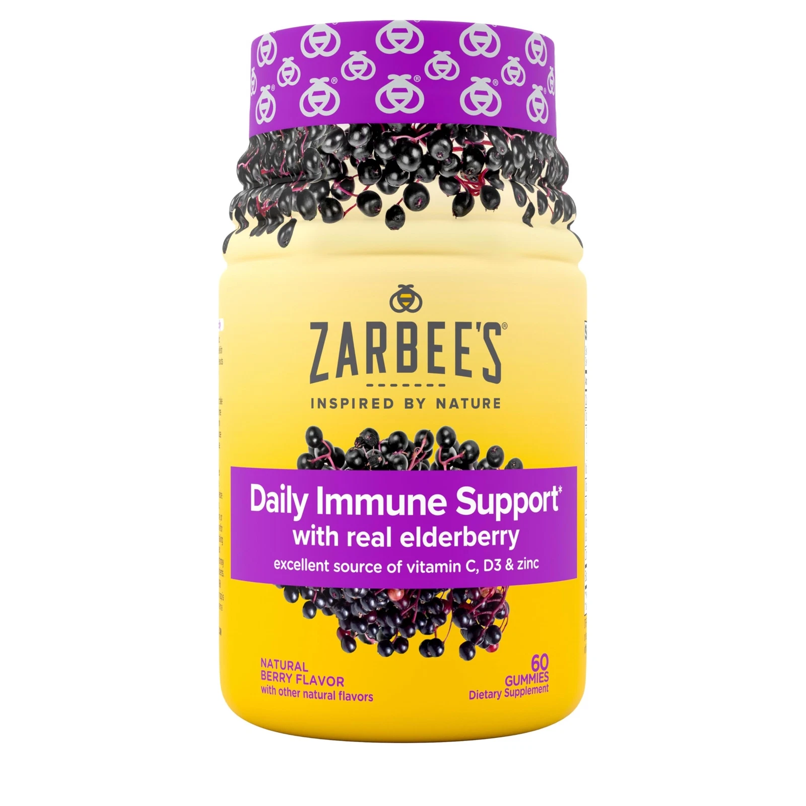Zarbee's Naturals Elderberry Immune Support Gummies - 60 Count